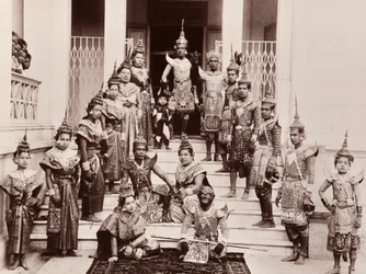 Thailändische klassische Tänzer, ca. 1900